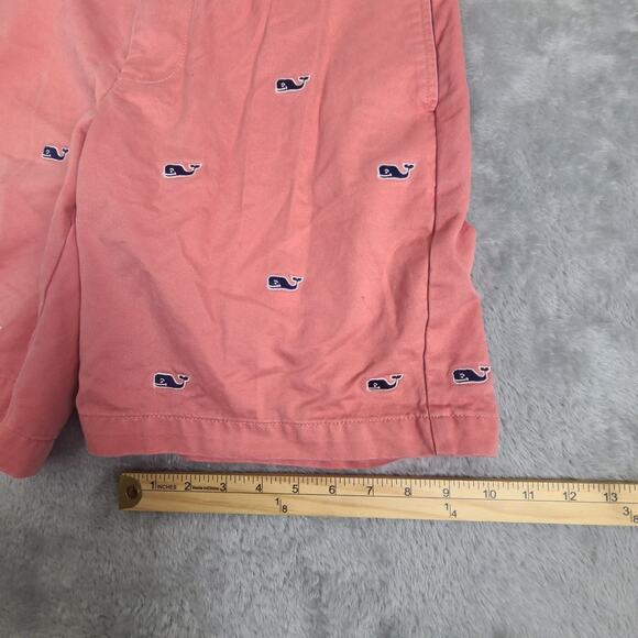 Vineyard Vines Chino Shorts Mens 30 Pink All Over Print Whale‎ Casual - Picture 7 of 11